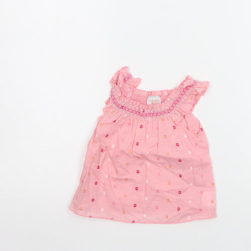 Pumpkin Patch Baby Pink Geometric  Basic Blouse Size 0-3 Months