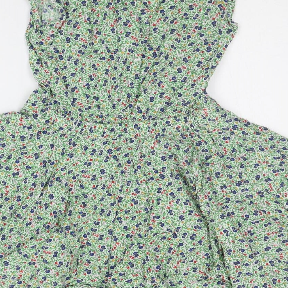 NEXT Girls Green Floral  A-Line  Size 9 Years
