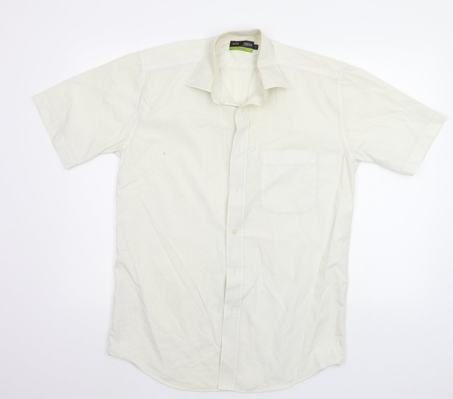 Marks and Spencer Mens Yellow    Button-Up Size 15
