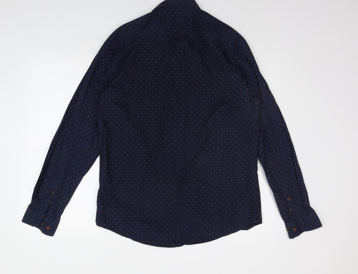 Ben Sherman Mens Blue Geometric   Button-Up Size L