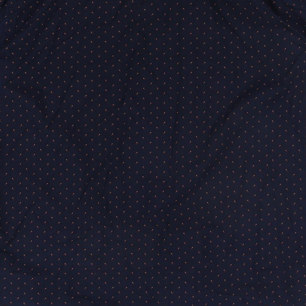 Ben Sherman Mens Blue Geometric   Button-Up Size L
