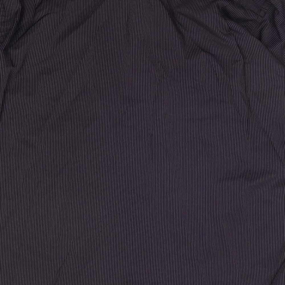 James Aubrey Mens Purple Striped   Button-Up Size M