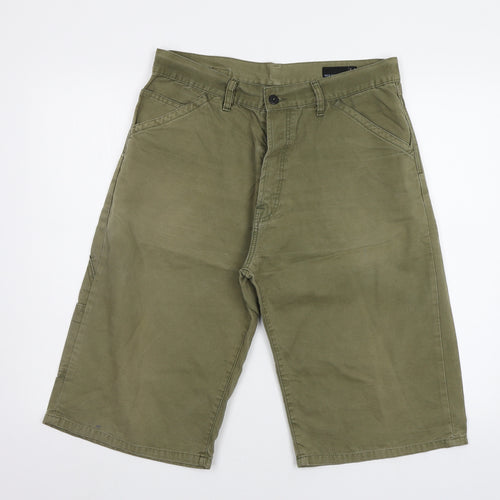Duck and Cover Mens Green   Chino Shorts Size 34 in