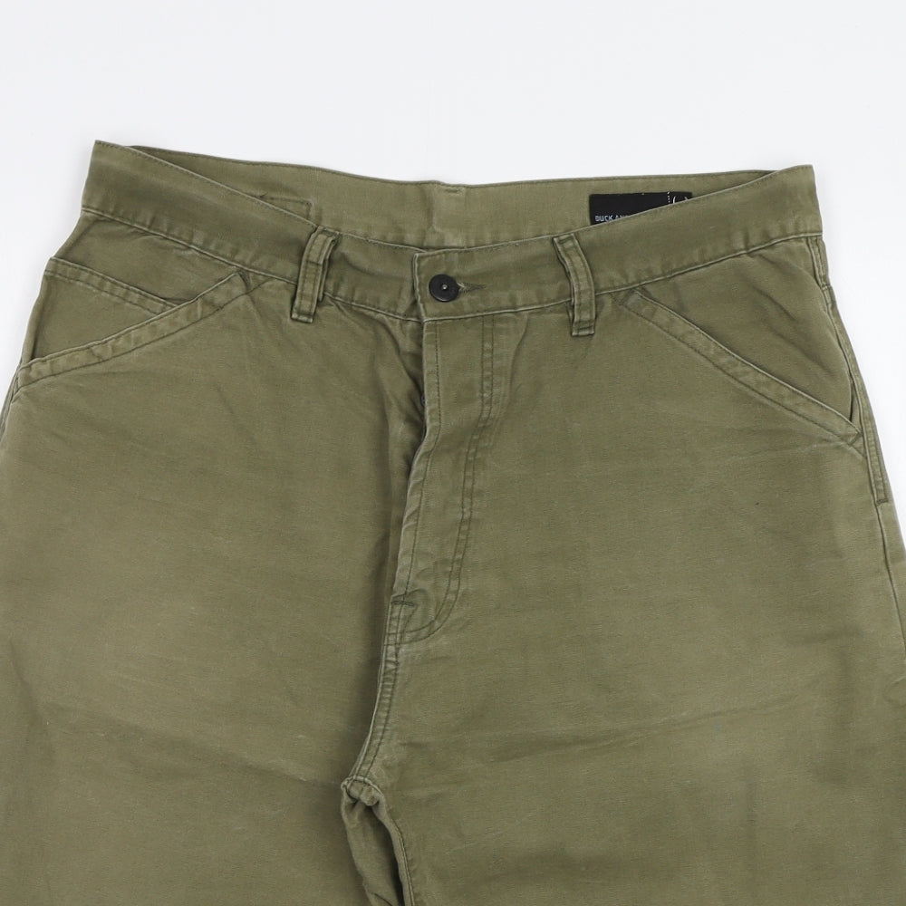 Duck and Cover Mens Green   Chino Shorts Size 34 in