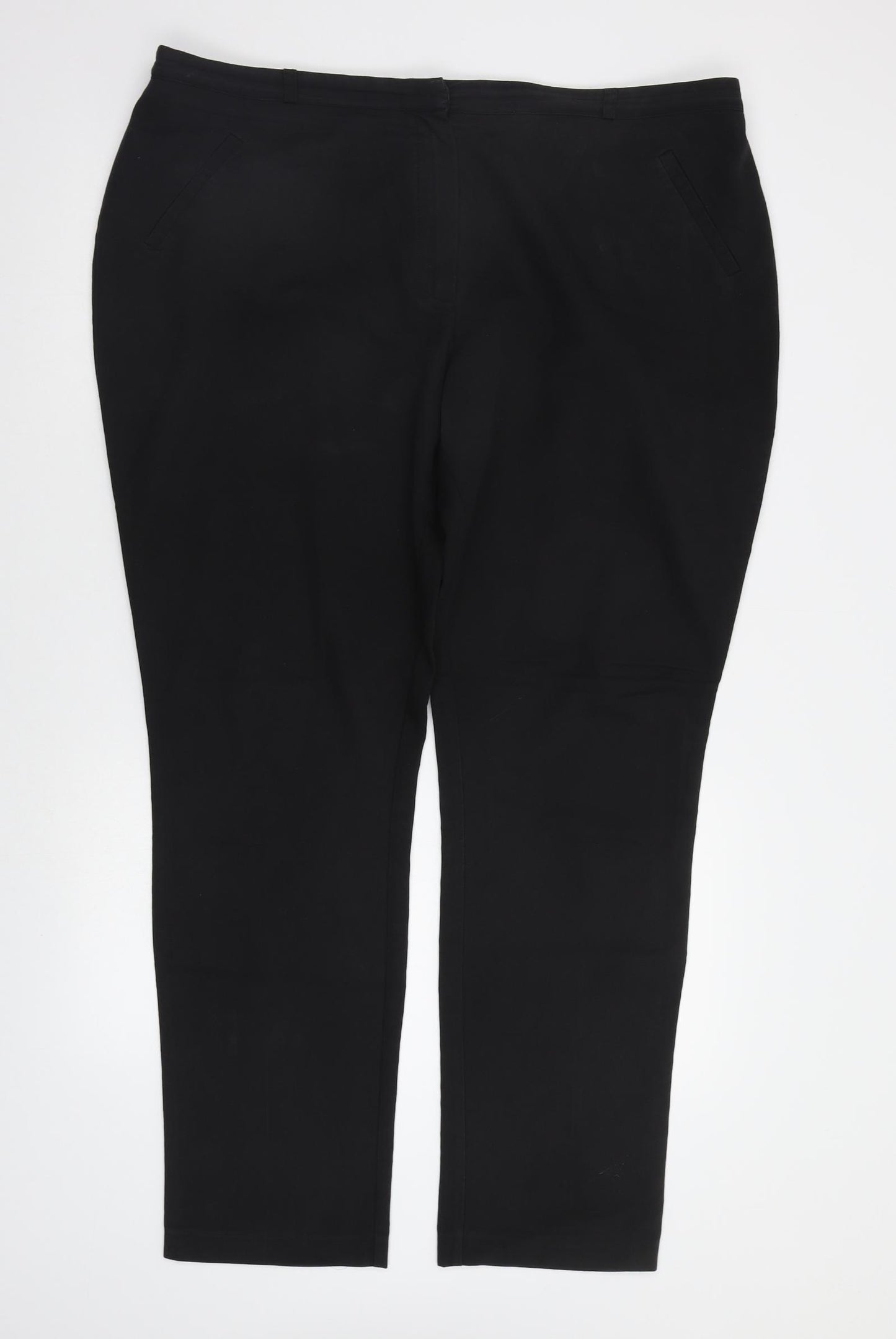 Papaya Womens Black   Trousers  Size 18 L29 in