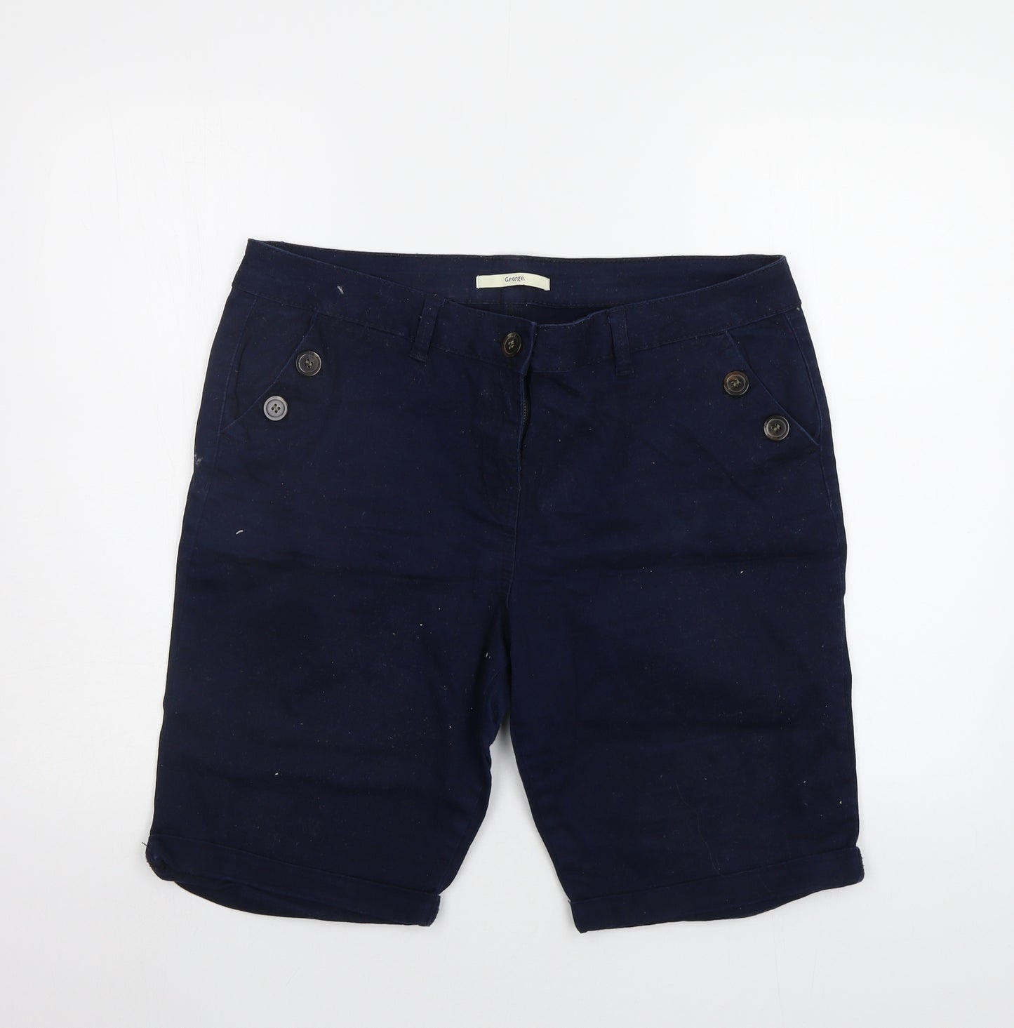 George Womens Blue   Chino Shorts Size 16