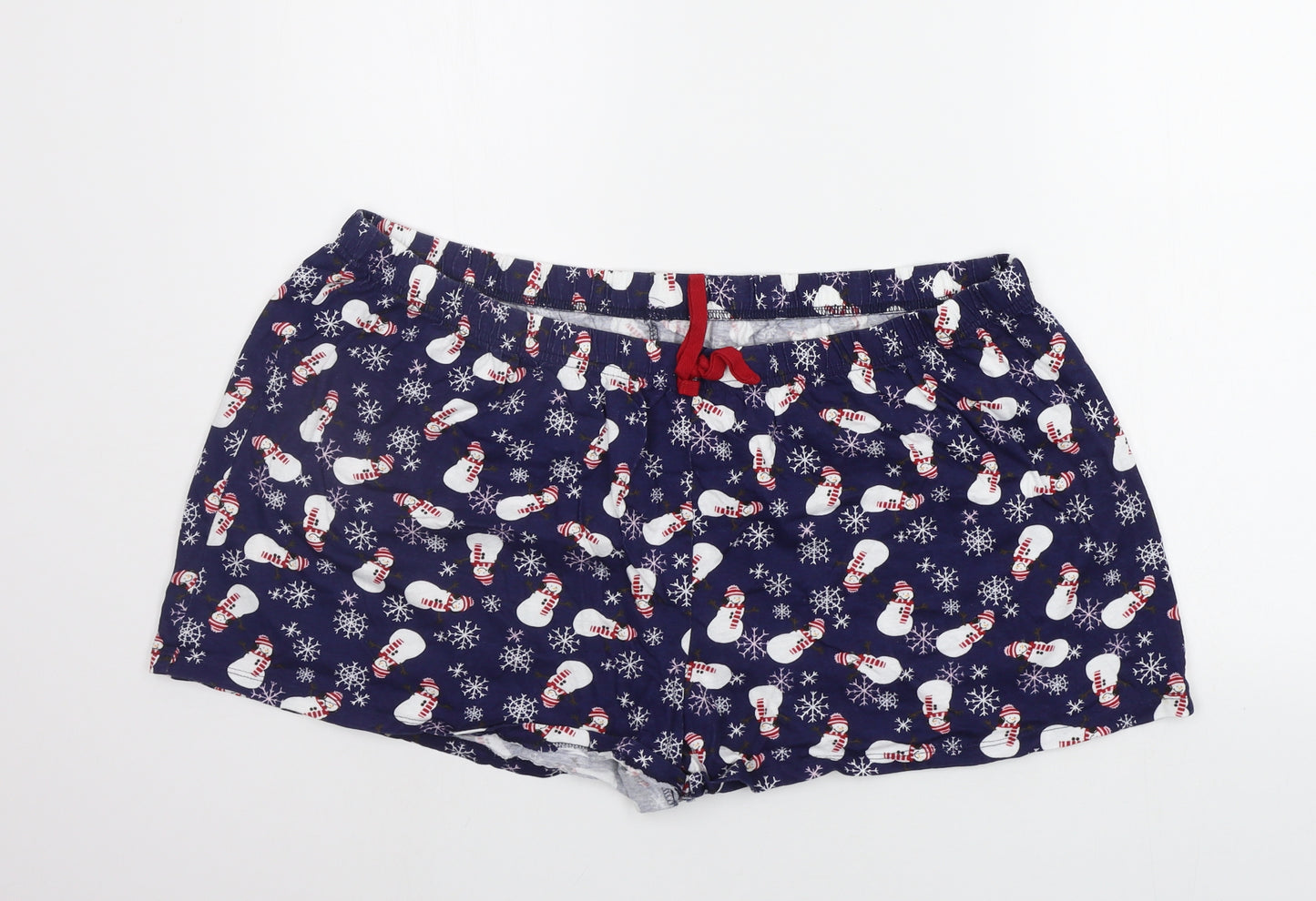 pep&CO Womens Blue Geometric  Top Sleep Shorts Size 20