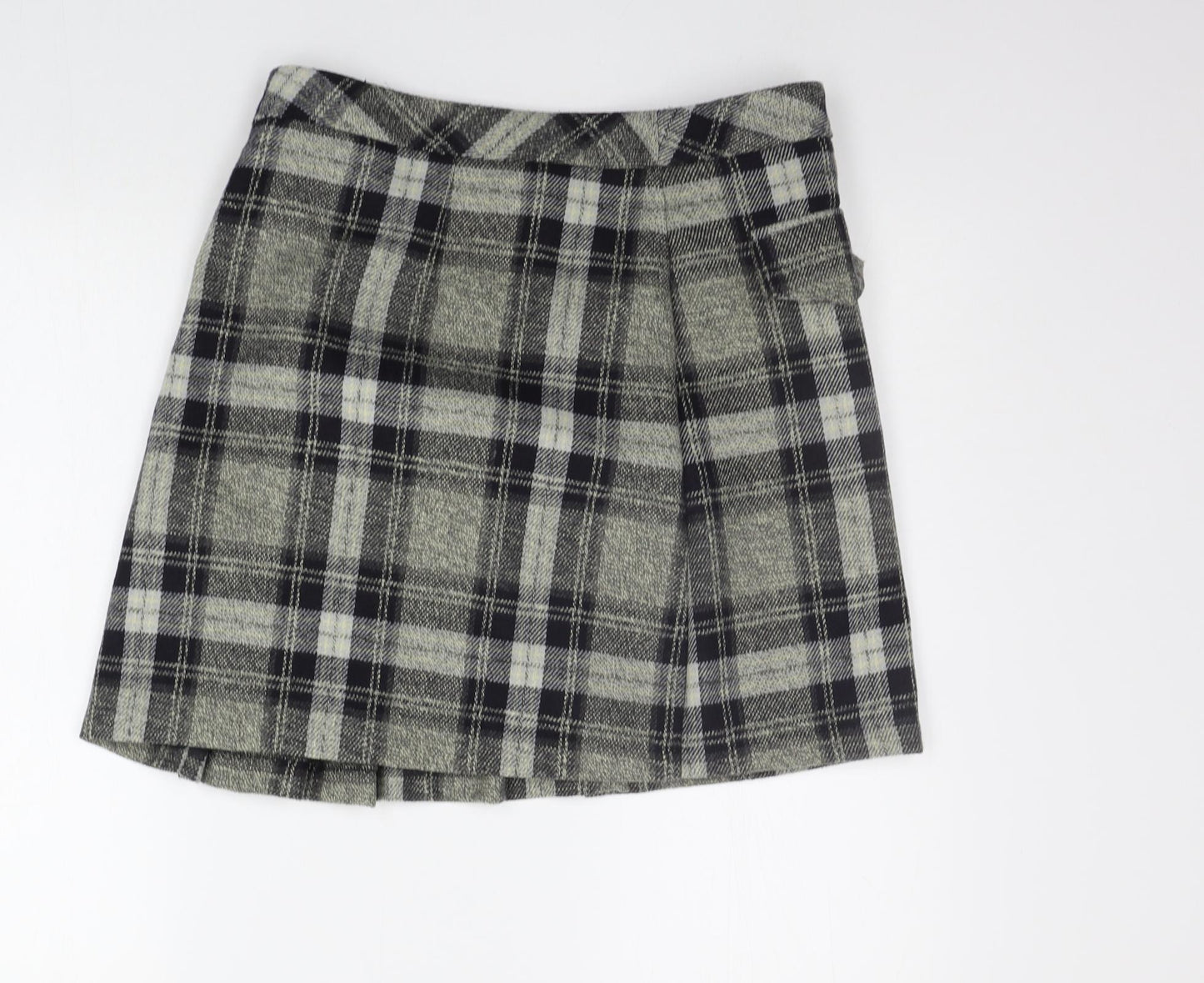 TU Womens Grey Check  A-Line Skirt Size 12