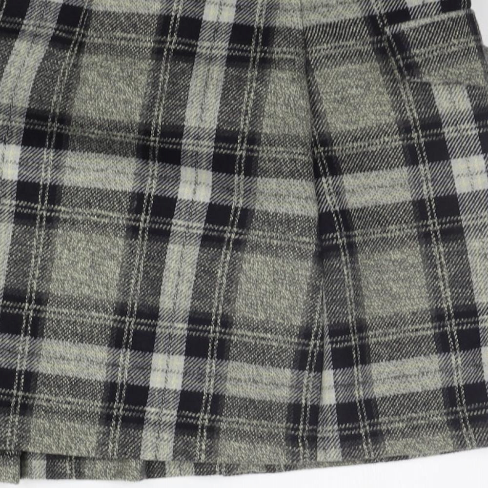 TU Womens Grey Check  A-Line Skirt Size 12