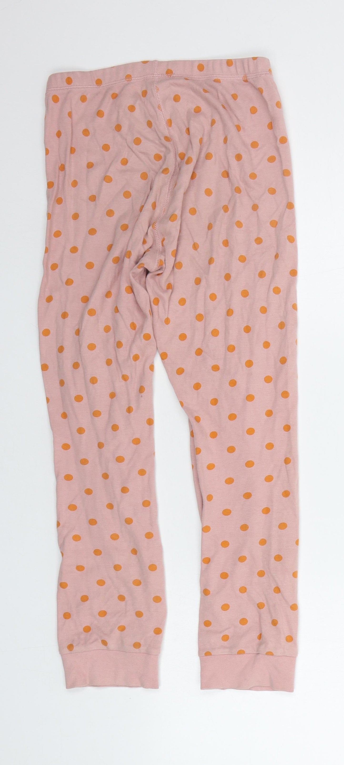 NEXT Girls Beige Polka Dot  Top Pyjama Pants Size 9-10 Years