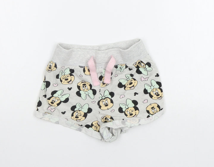 Primark Girls Grey Geometric Top Robe & Gown Set Size 2-3 Years - mini mouse