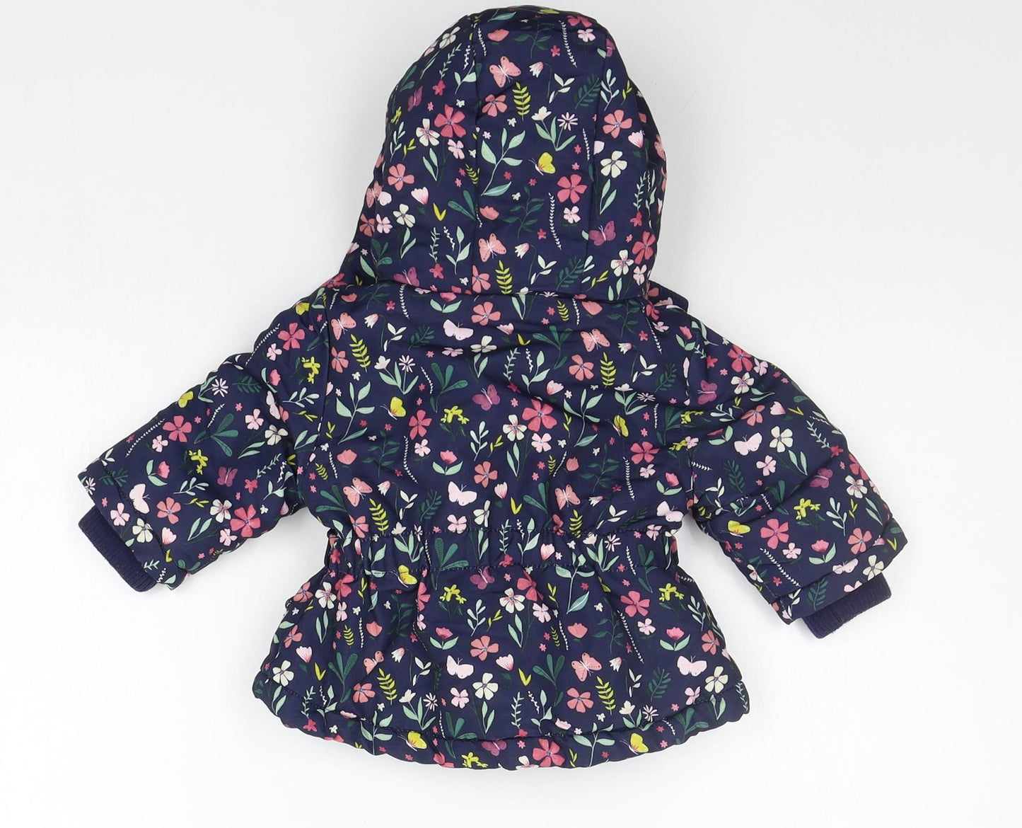 Primark Baby Blue Floral  Jacket Coat Size 0-3 Months