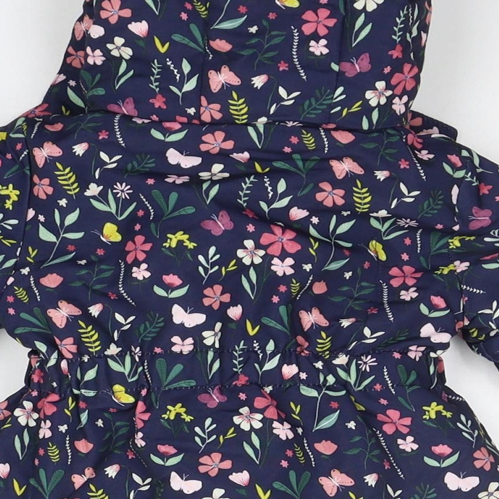 Primark Baby Blue Floral  Jacket Coat Size 0-3 Months