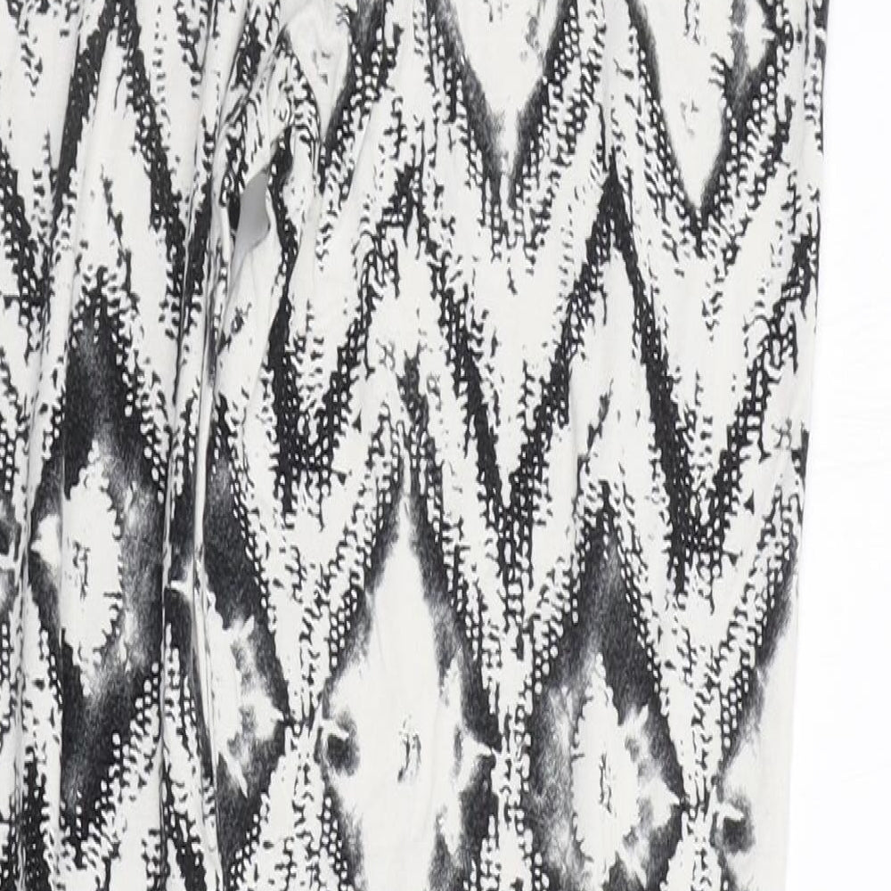 Papaya Womens Grey Geometric  Jegging Trousers Size 14 L25 in