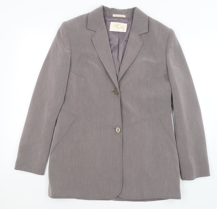 Country Casuals Womens Purple Jacket Blazer Size 12