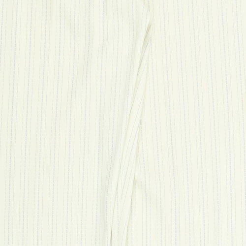 Planet Womens White Striped  Trousers  Size 16 L31.5 in