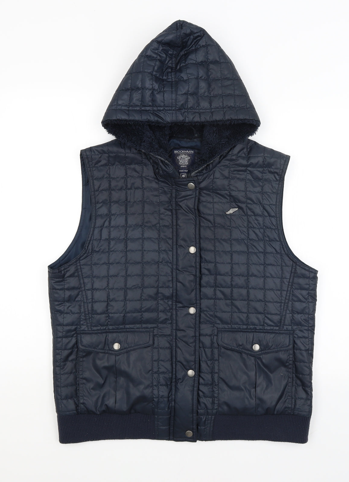 Brookhaven Womens Blue   Gilet Coat Size 16