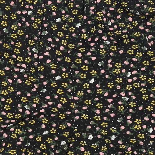 Primark Girls Black Floral  Hot Pants Shorts Size 10-11 Years