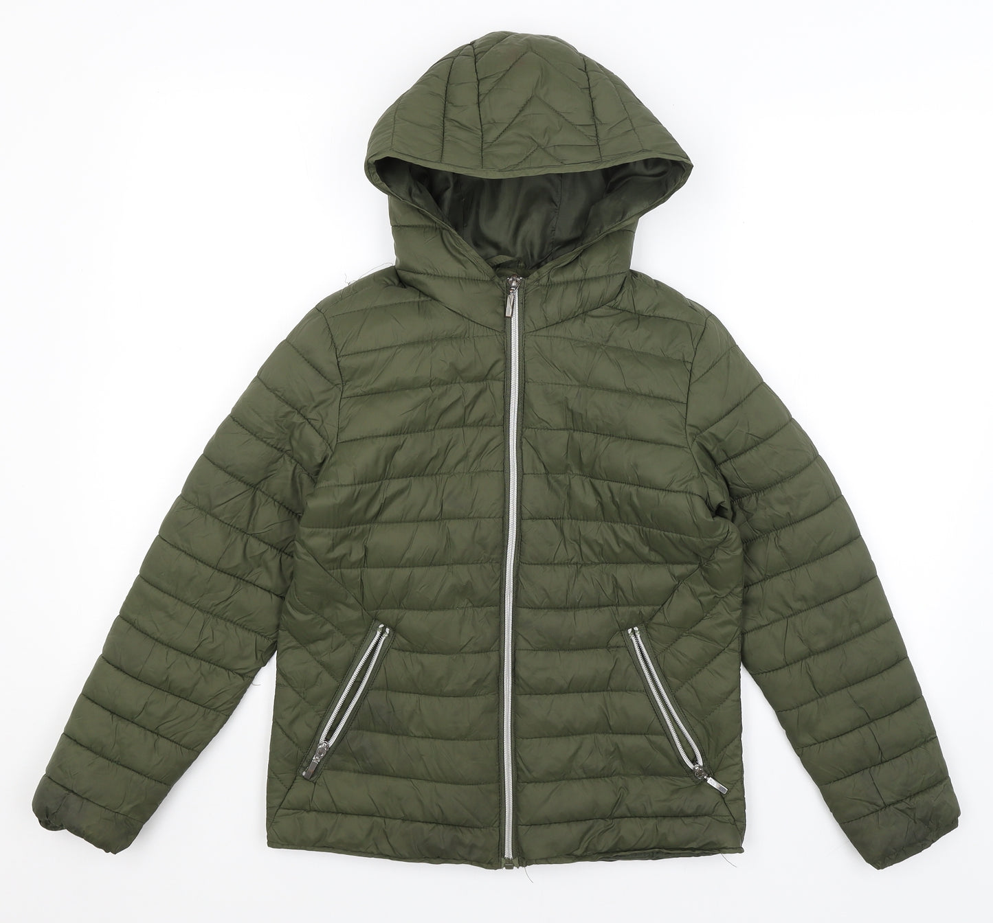 New Look Boys Green   Puffer Jacket Coat Size 10-11 Years