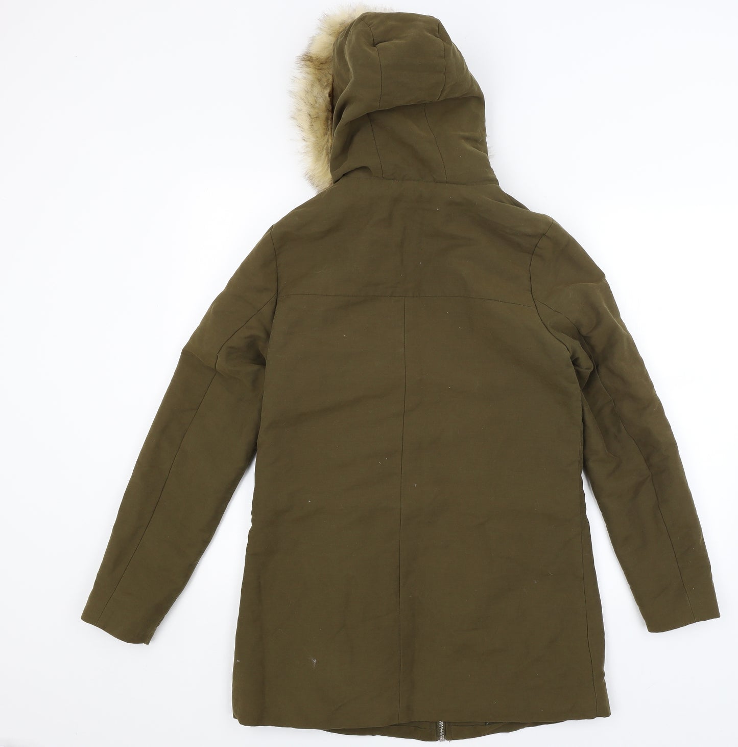 Primark Womens Green   Quilted Coat Size 2XS