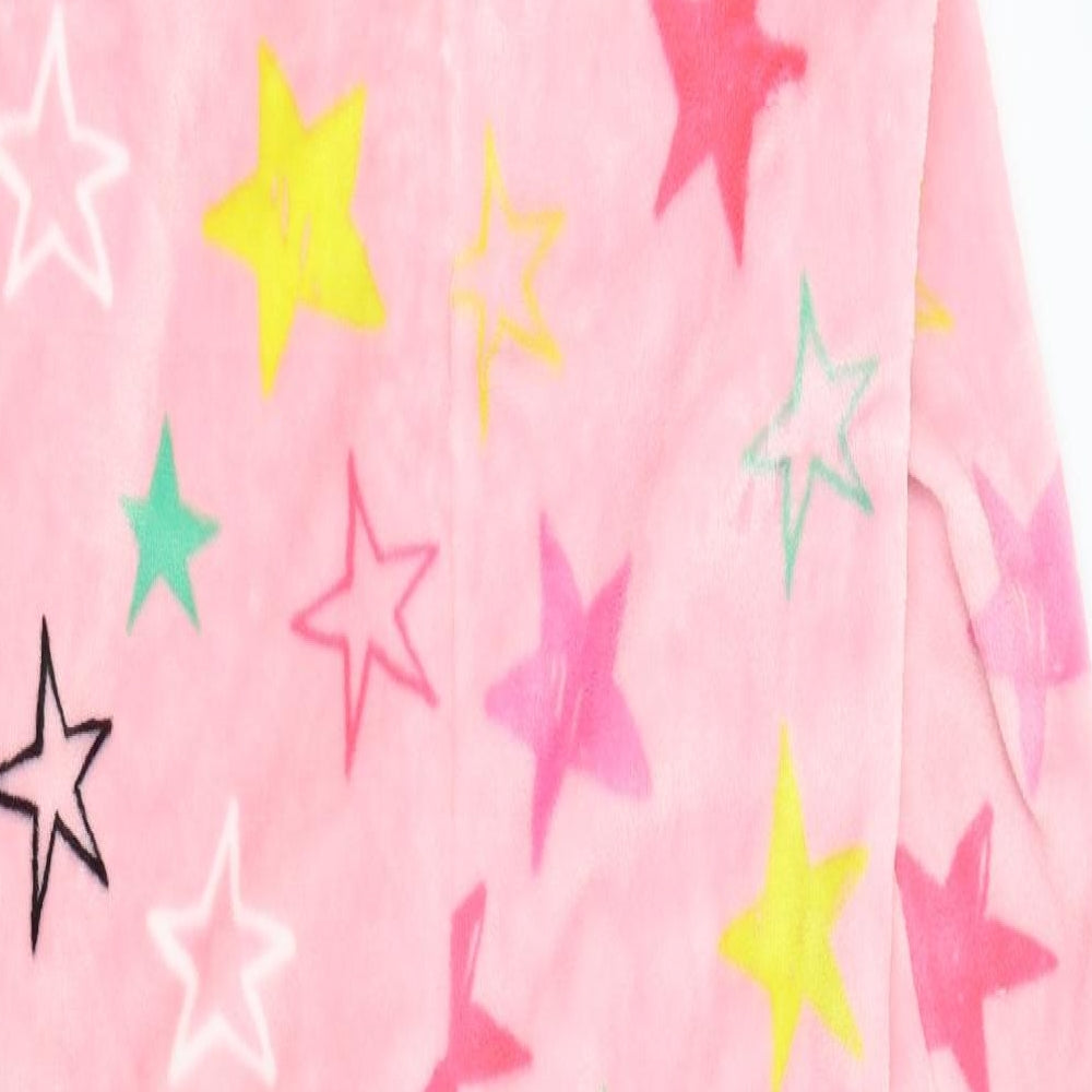 M&S Girls Pink Solid  Top One Piece Size 11-12 Years  - Stars