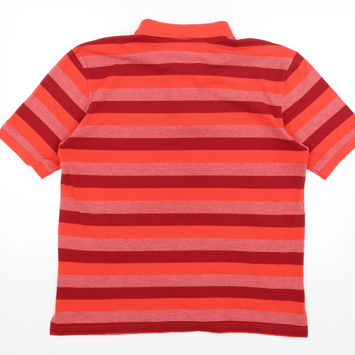 Slazenger Mens Orange Striped   Polo Size L