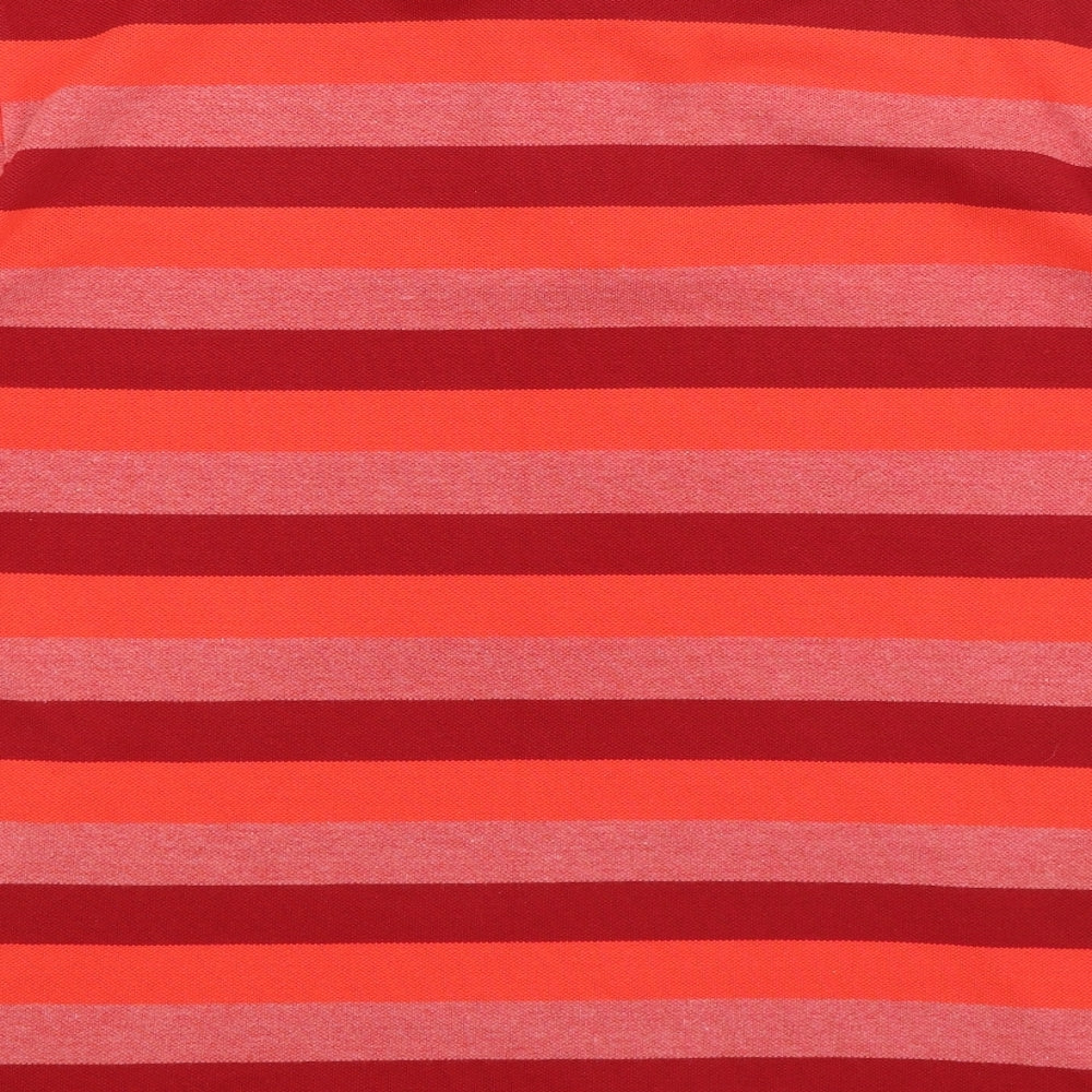 Slazenger Mens Orange Striped   Polo Size L
