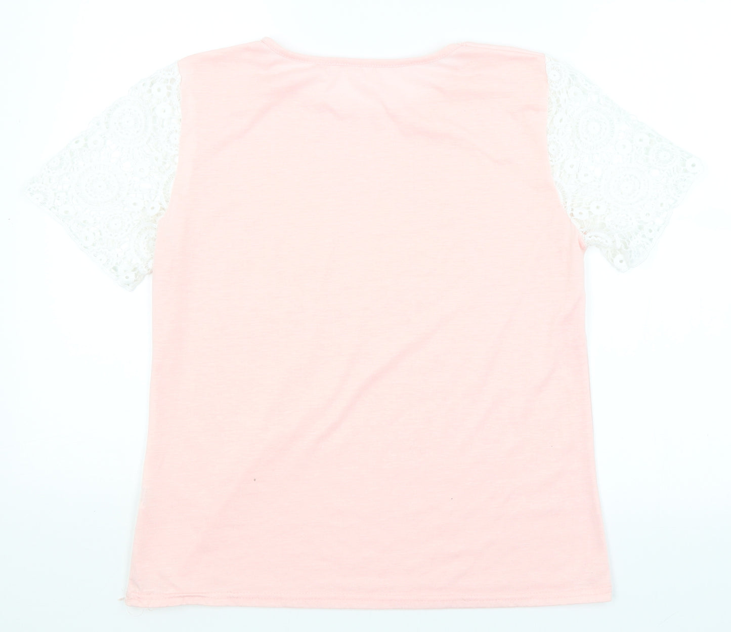 Preworn Womens Pink   Basic T-Shirt Size XL