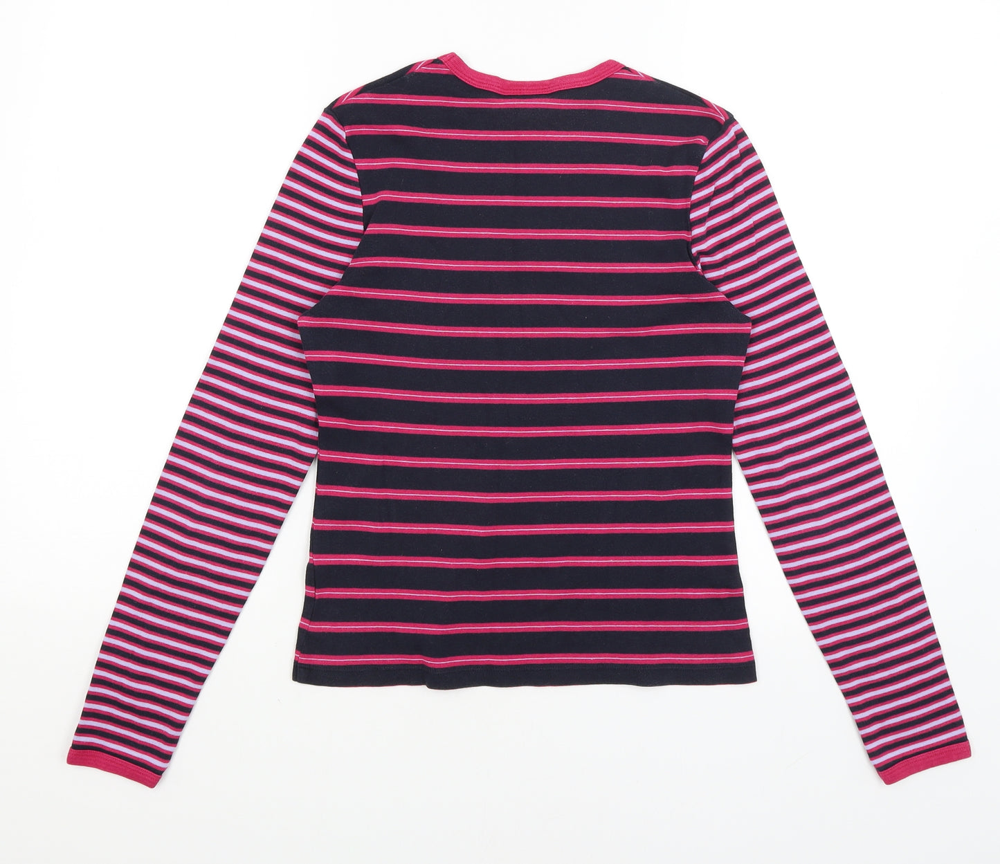NEXT Womens Pink Striped  Basic T-Shirt Size 12