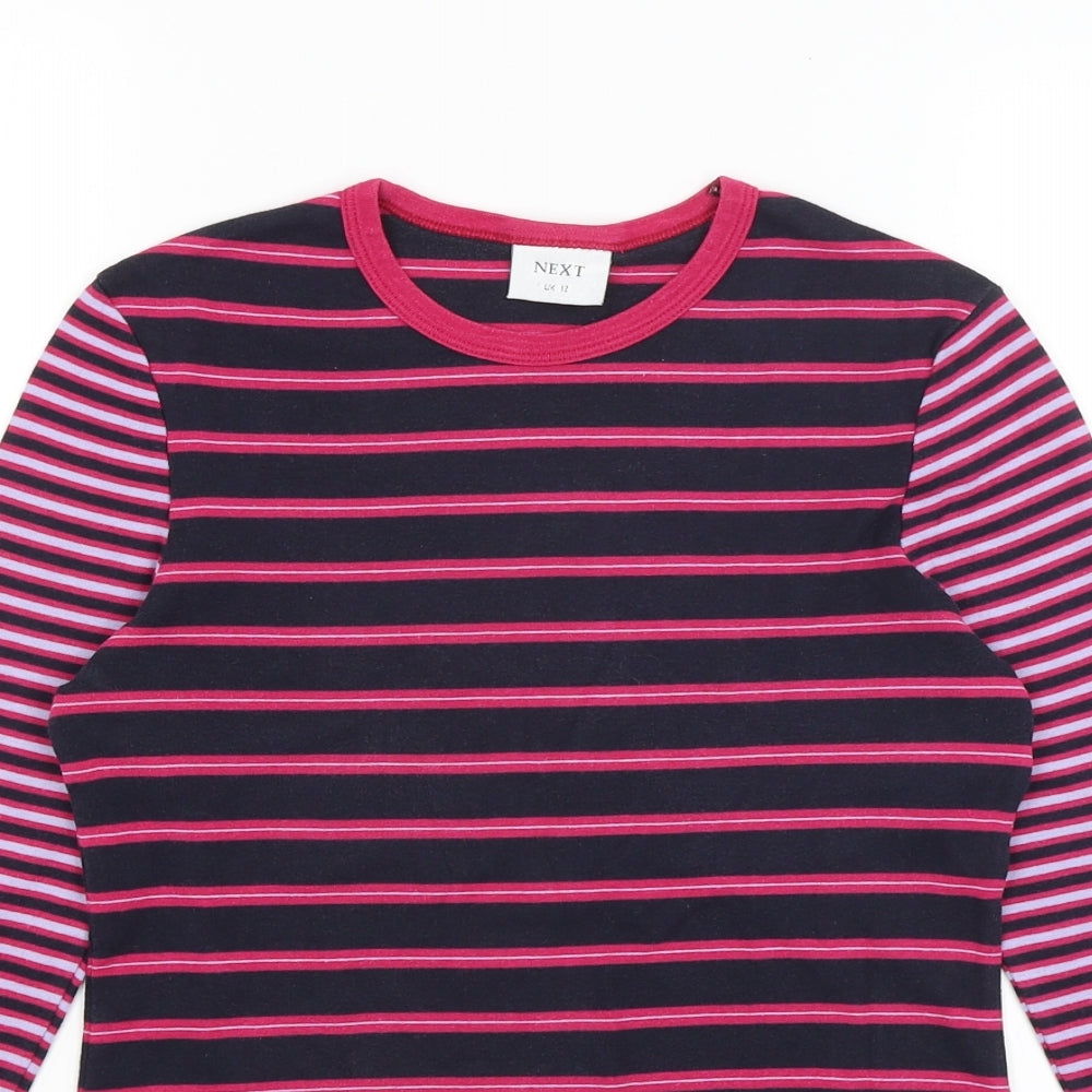 NEXT Womens Pink Striped  Basic T-Shirt Size 12