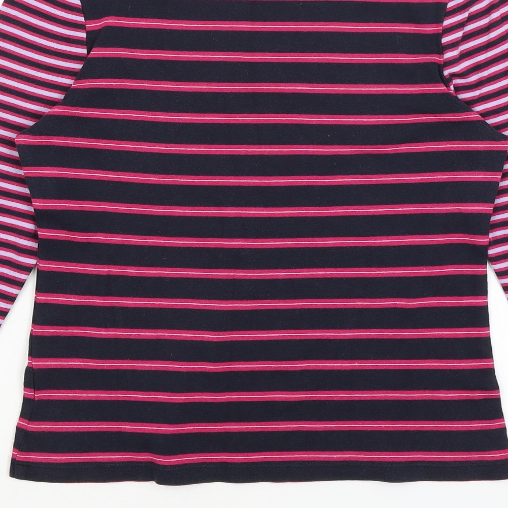 NEXT Womens Pink Striped  Basic T-Shirt Size 12
