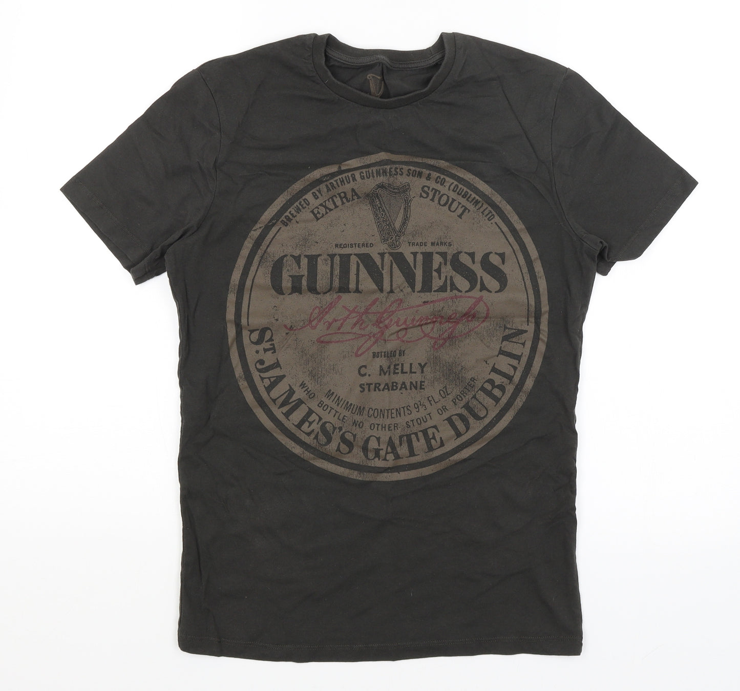 TU Mens Black    T-Shirt Size S  - Guinness