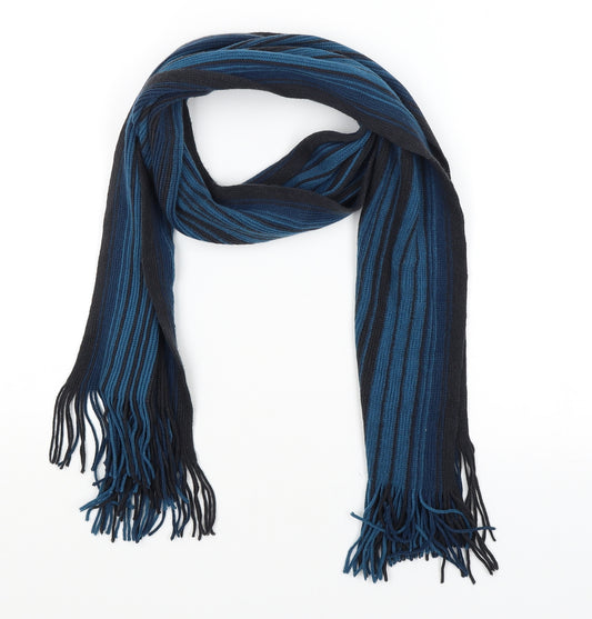 Preworn Mens Blue Striped  Scarf  One Size