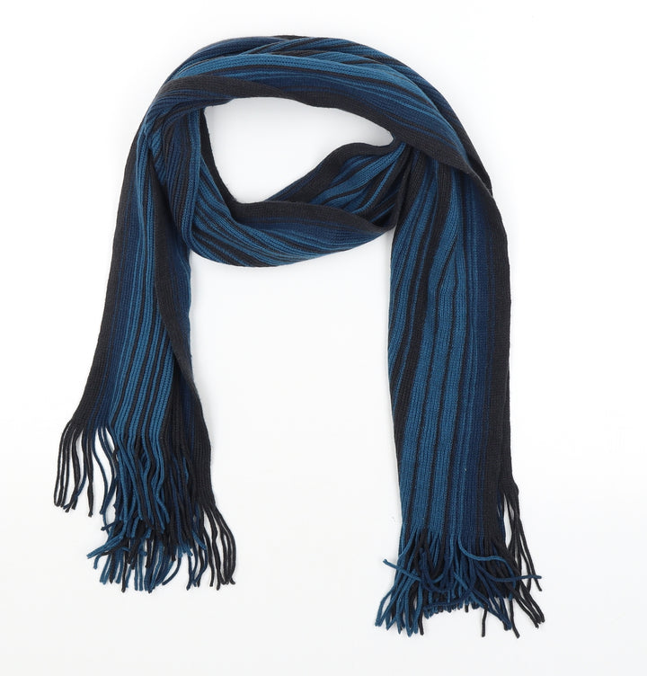 Preworn Mens Blue Striped  Scarf  One Size