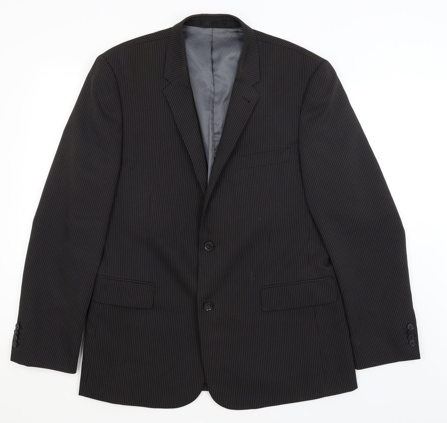 Taylor & Wright Mens Black Striped  Jacket Blazer Size L