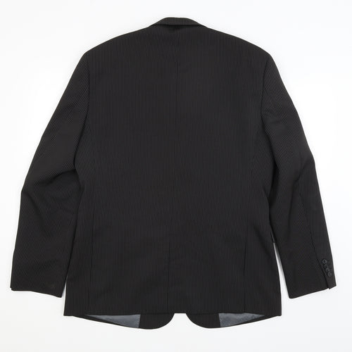 Taylor & Wright Mens Black Striped  Jacket Blazer Size L