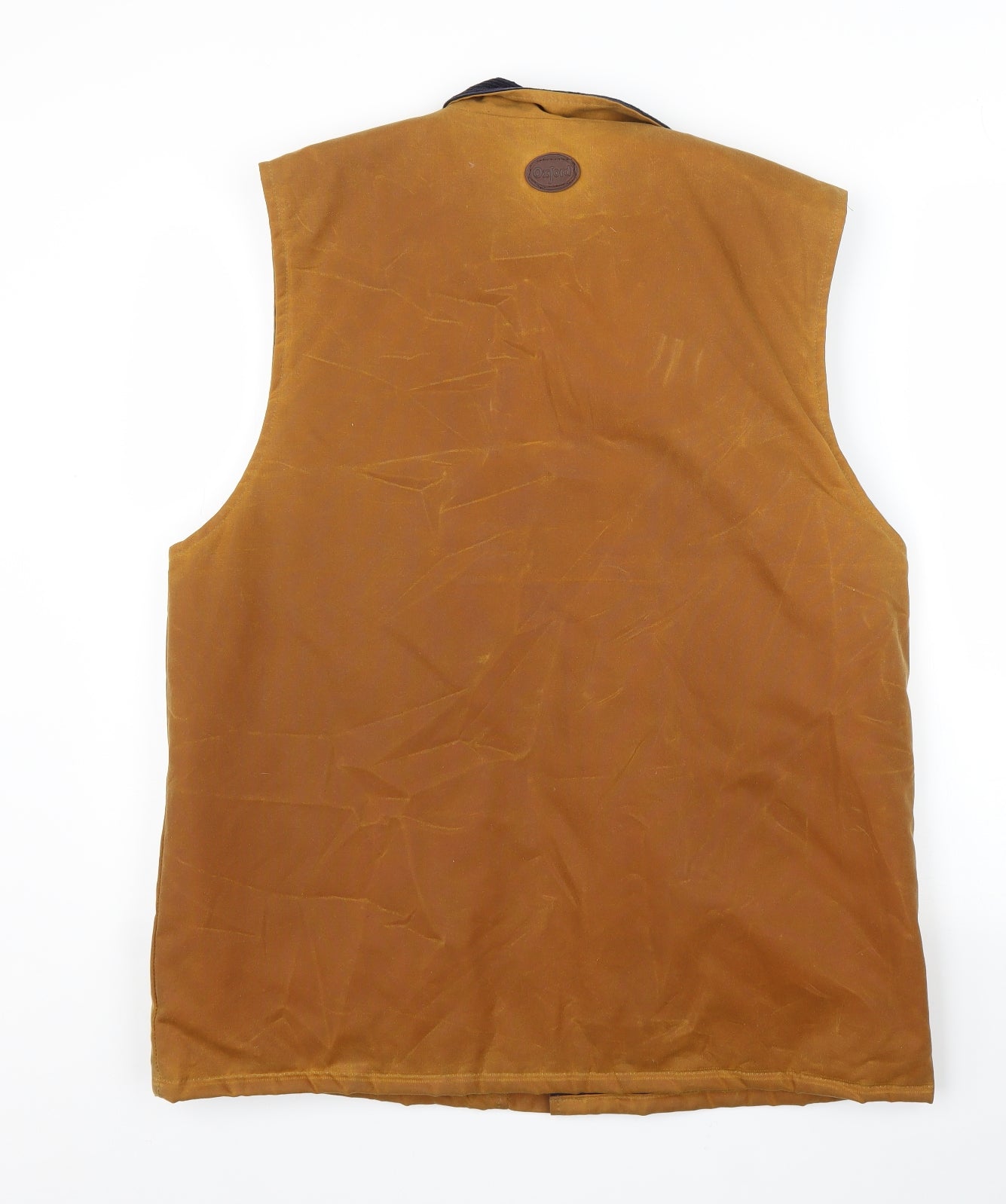 Oxford Blue Mens Beige   Gilet Coat Size L