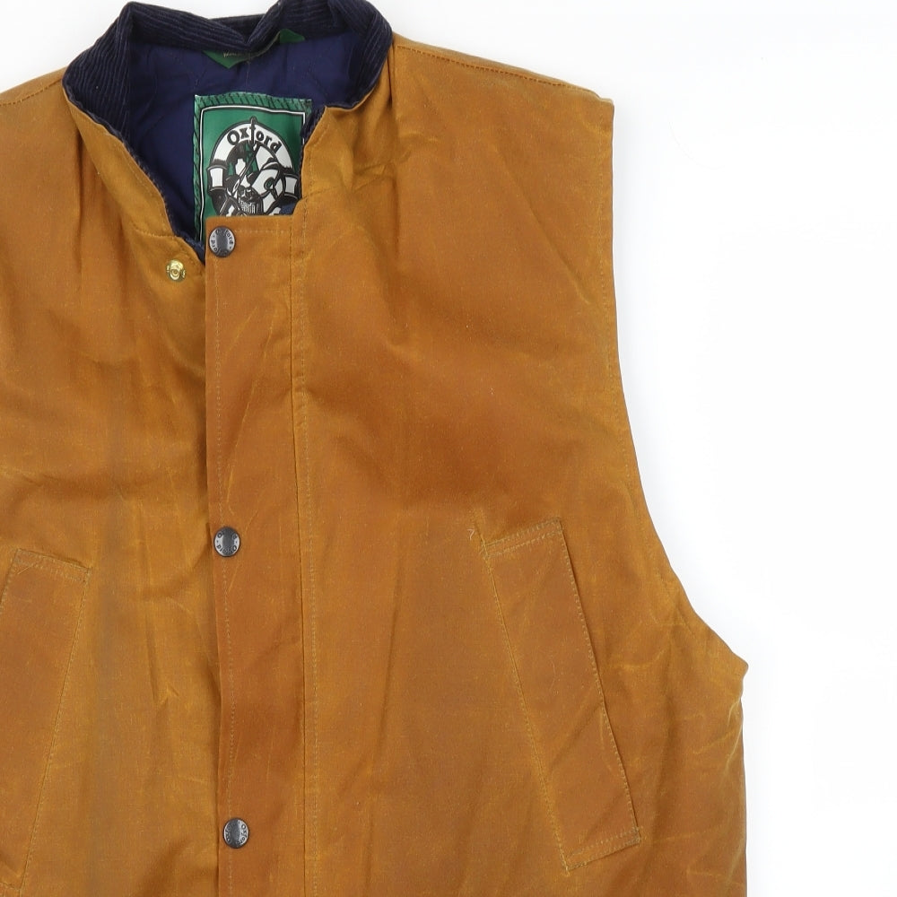 Oxford Blue Mens Beige   Gilet Coat Size L