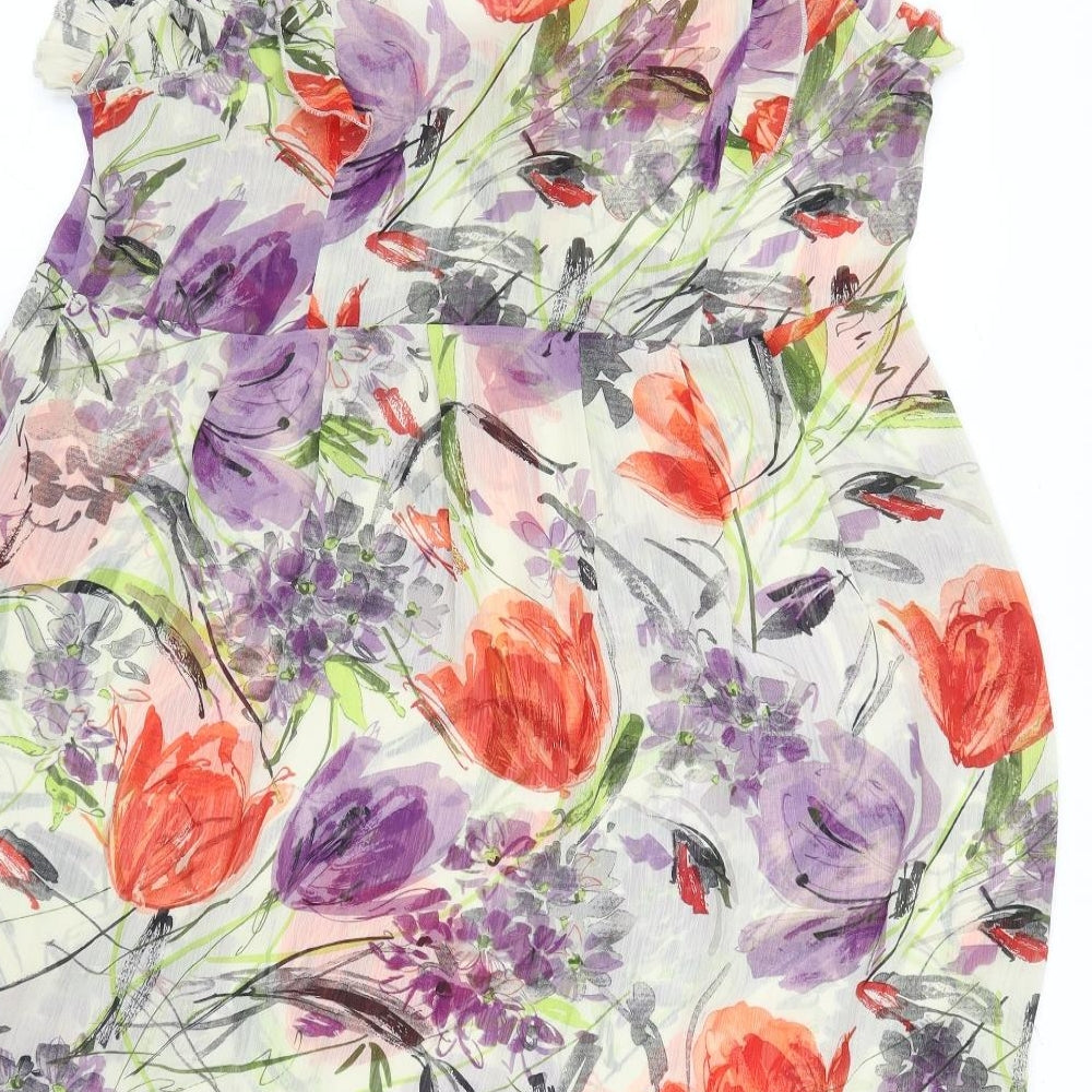 Papaya Womens Beige Floral  A-Line  Size 16