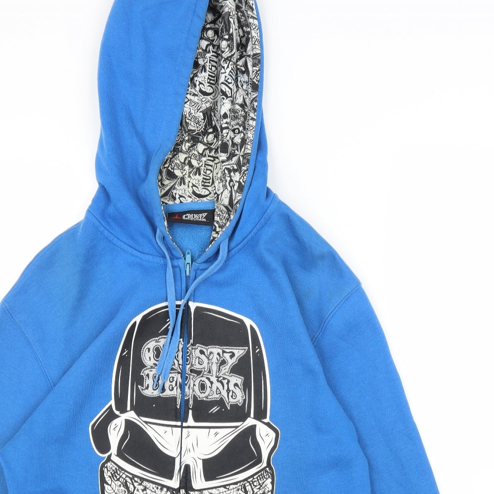 Crusty Demons Womens Blue   Full Zip Hoodie Size 16