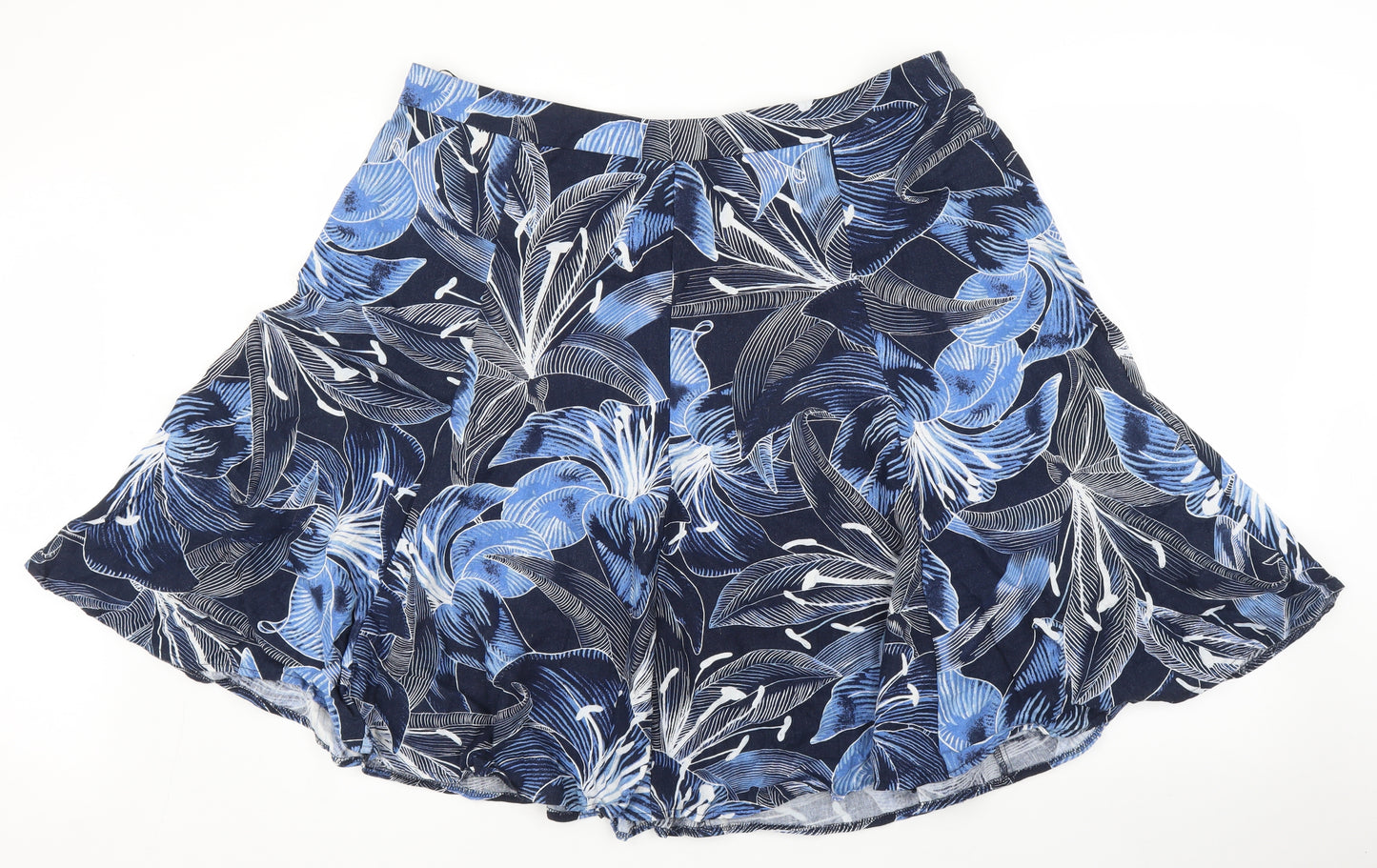 Bonmarché Womens Blue Floral  A-Line Skirt Size 20