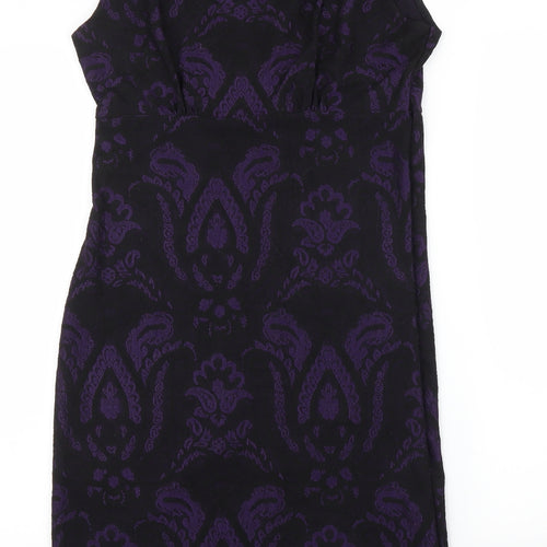 TU Womens Purple Floral  Sheath  Size 10