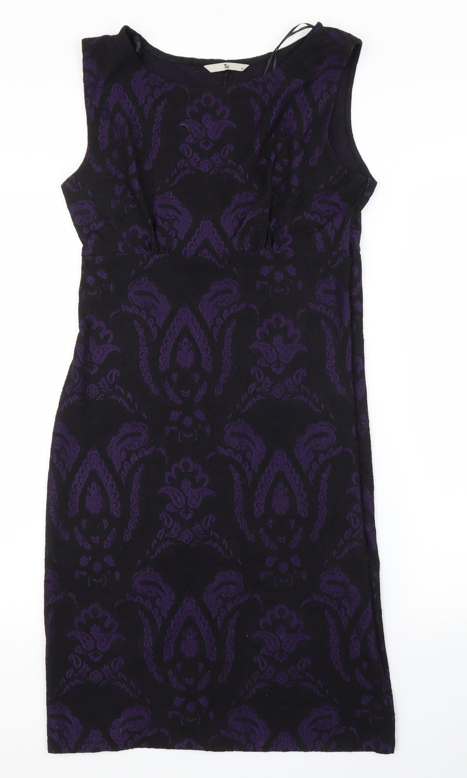 TU Womens Purple Floral  Sheath  Size 10