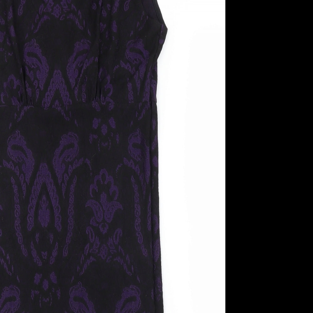 TU Womens Purple Floral  Sheath  Size 10
