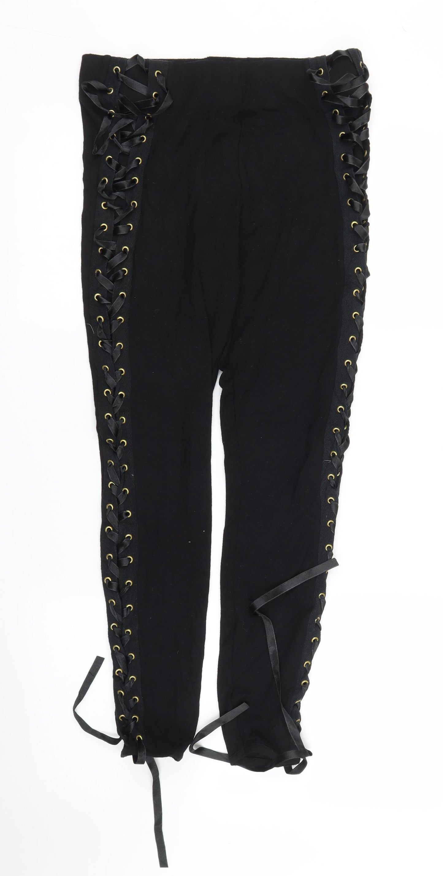 Topshop Womens Black   Carrot Leggings Size 12 L27 in