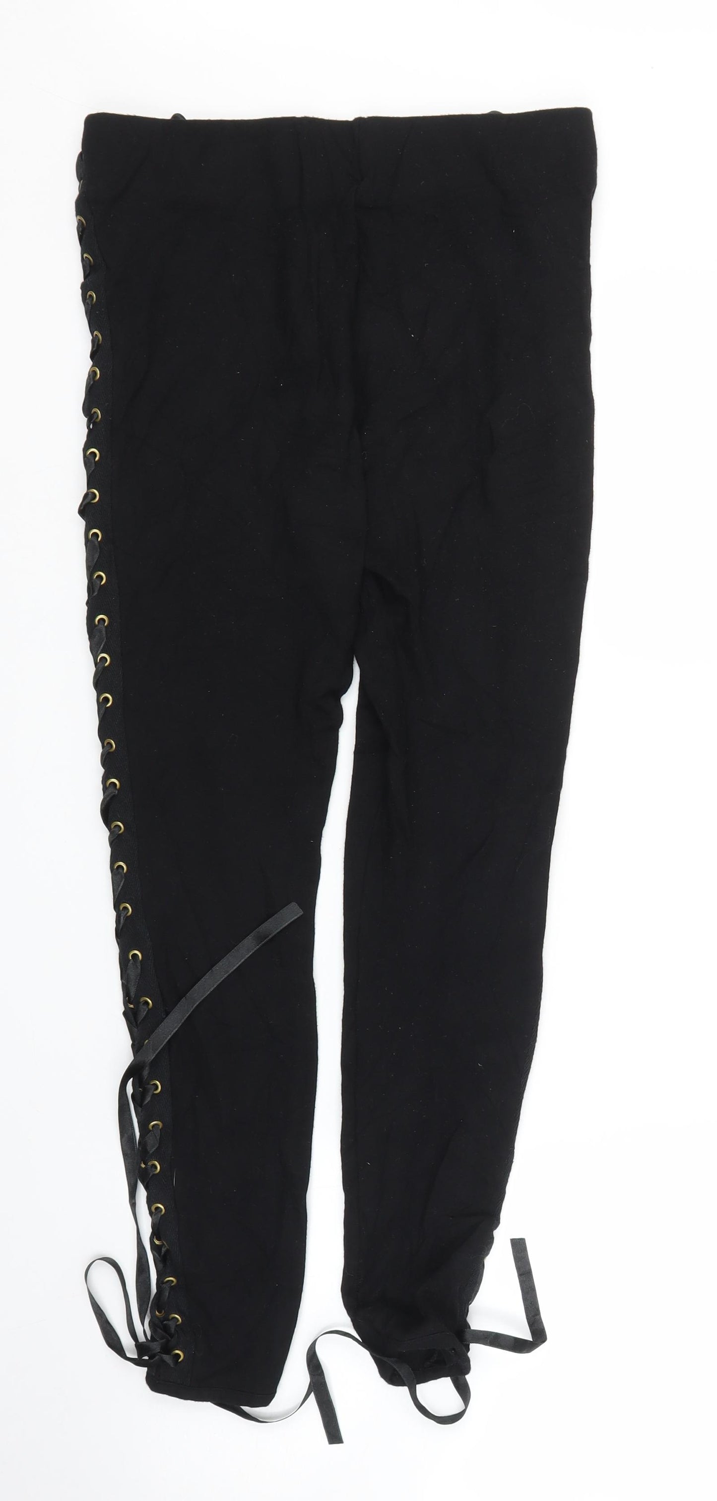 Topshop Womens Black   Carrot Leggings Size 12 L27 in