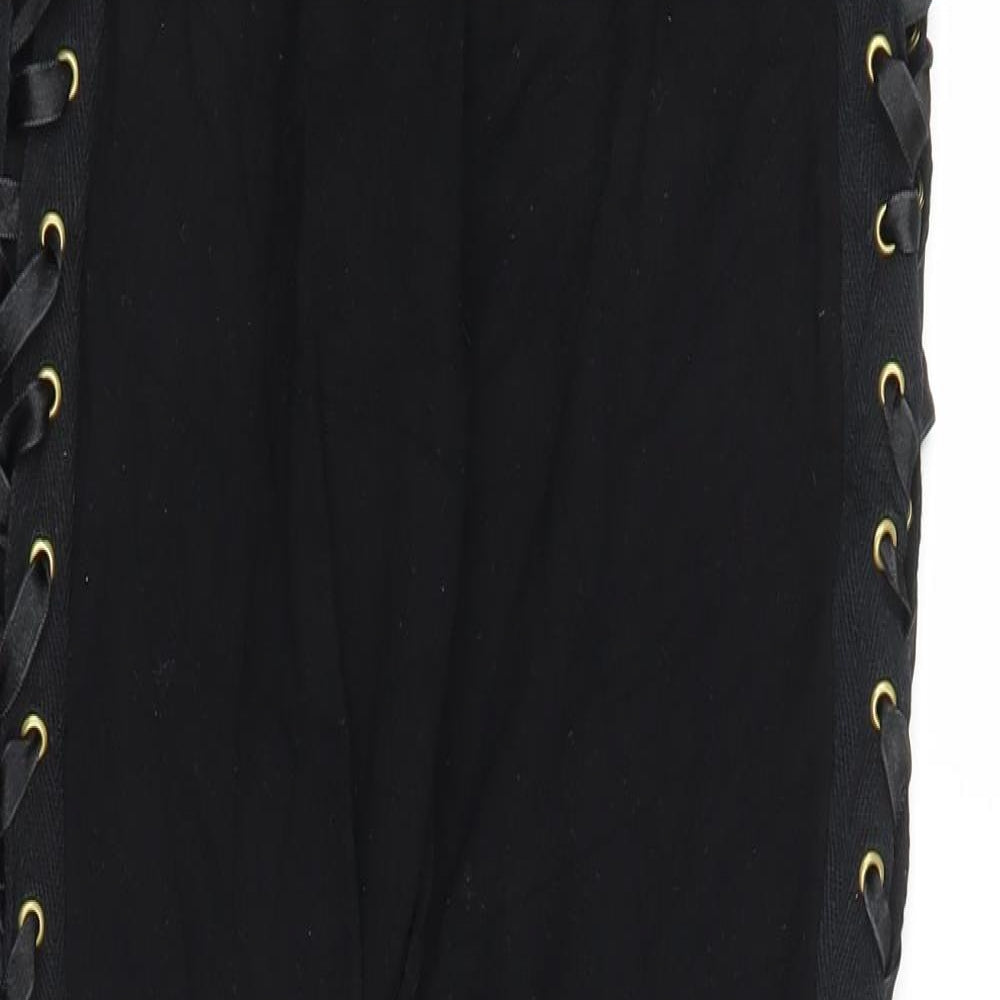 Topshop Womens Black   Carrot Leggings Size 12 L27 in