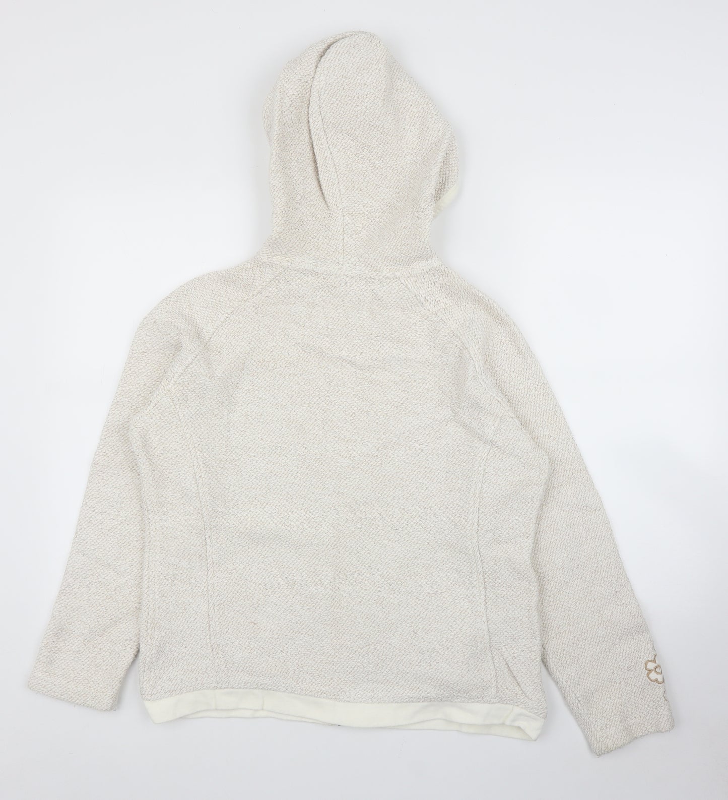 Weird Fish Womens Ivory   Full Zip Hoodie Size L