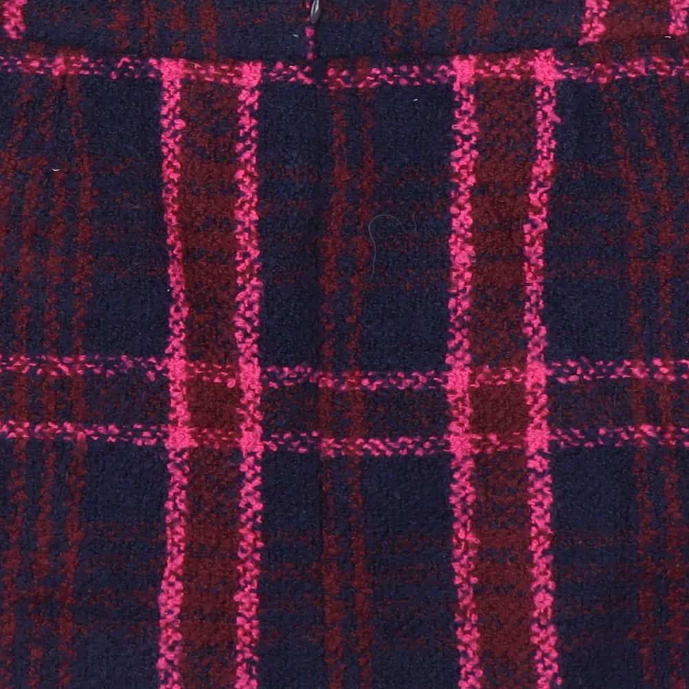 Oasis Womens Purple Plaid  A-Line Skirt Size 12