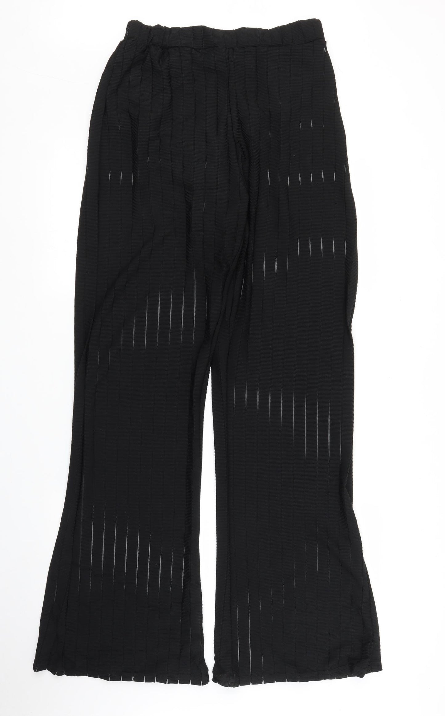PRETTYLITTLETHING Womens Black   Trousers  Size 14 L33 in